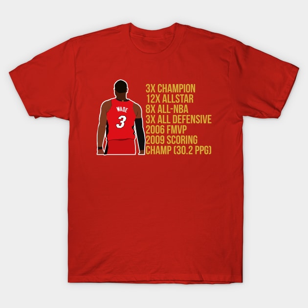 Dwyane Wade - Miami Heat T-Shirt by xavierjfong